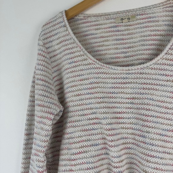 Madewell Womens Space-Dye Stripe Scoop Neck Pullover Sweater Knit Top XL AF983 - Picture 10 of 15